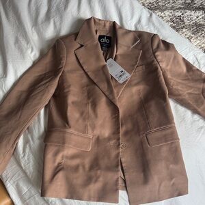 ALO Yoga Women's Tailored Camel Brown Blazer Jacket